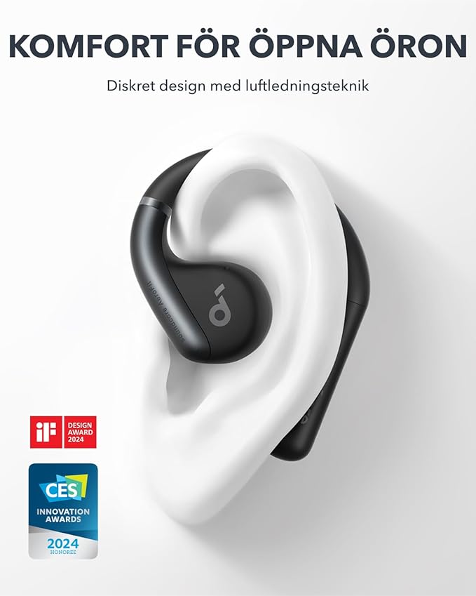 soundcore by Anker, AeroFit öppna hörlurar