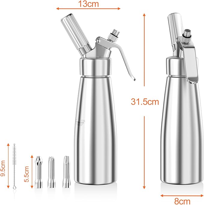 Newaner 500 ml grädddispenser/gräddsifon