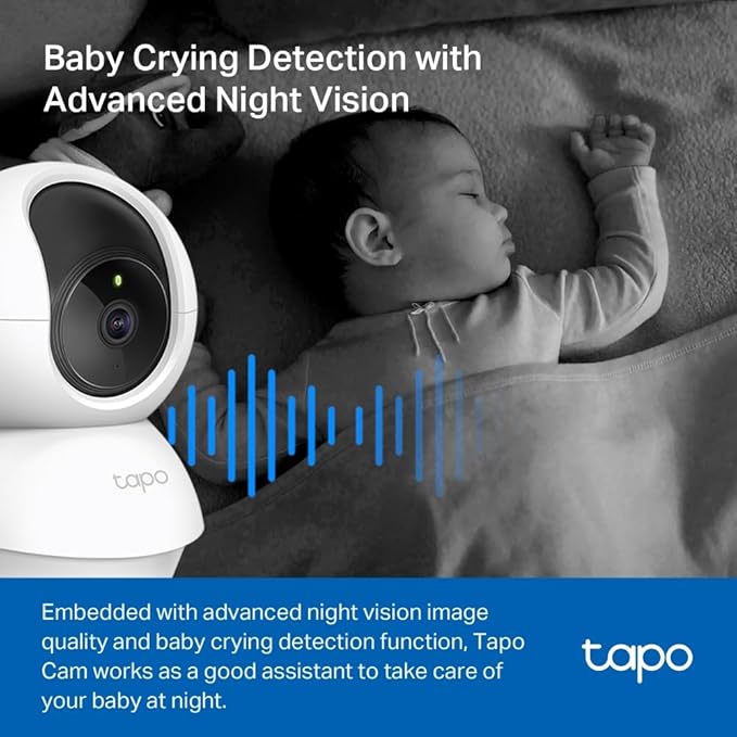 Tapo C200C - WiFi IP-kamera 360° FHD 1080p Övervakningskamera