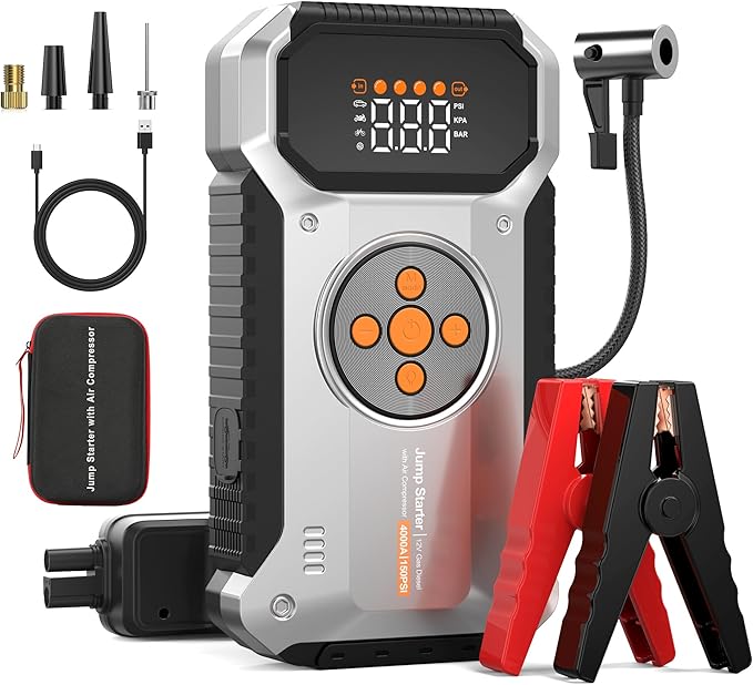 Tyonto Bilstartbooster med kompressor