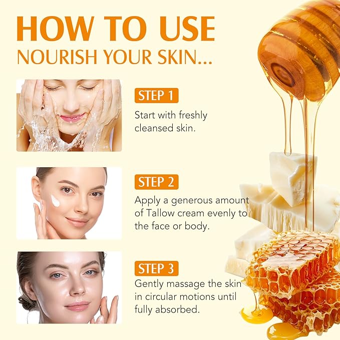 Beef Tallow Honey Balm Biff Tallow Skin Care