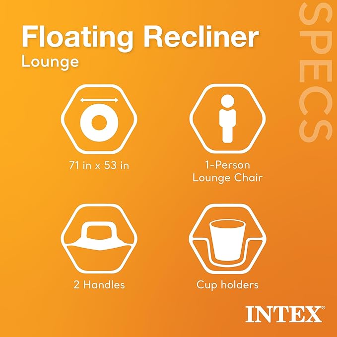 Floating Recliner uppblåsbar lounge, 180 x 150 cm