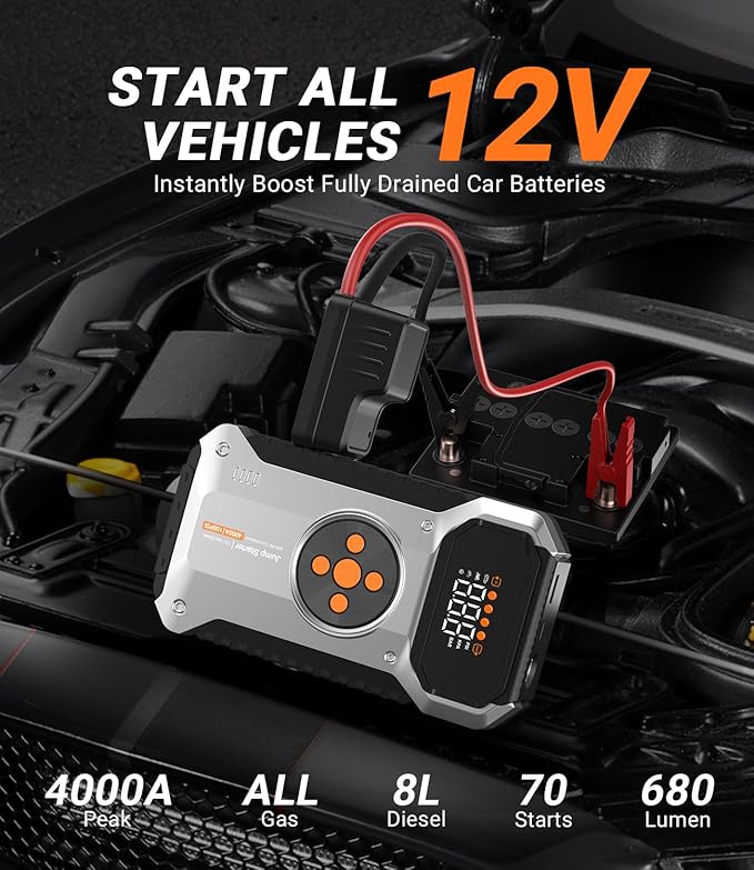 Tyonto Bilstartbooster med kompressor