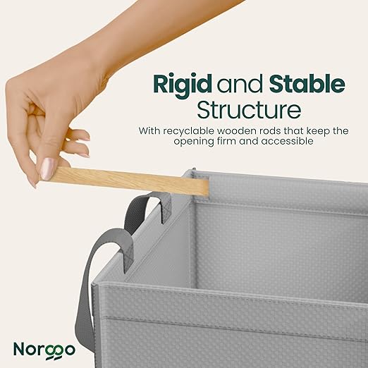 NORGGO® Återvinningskärl – Set med 3 x 40L för plast, papper och glas – Hållbara soptunnor för återvinning