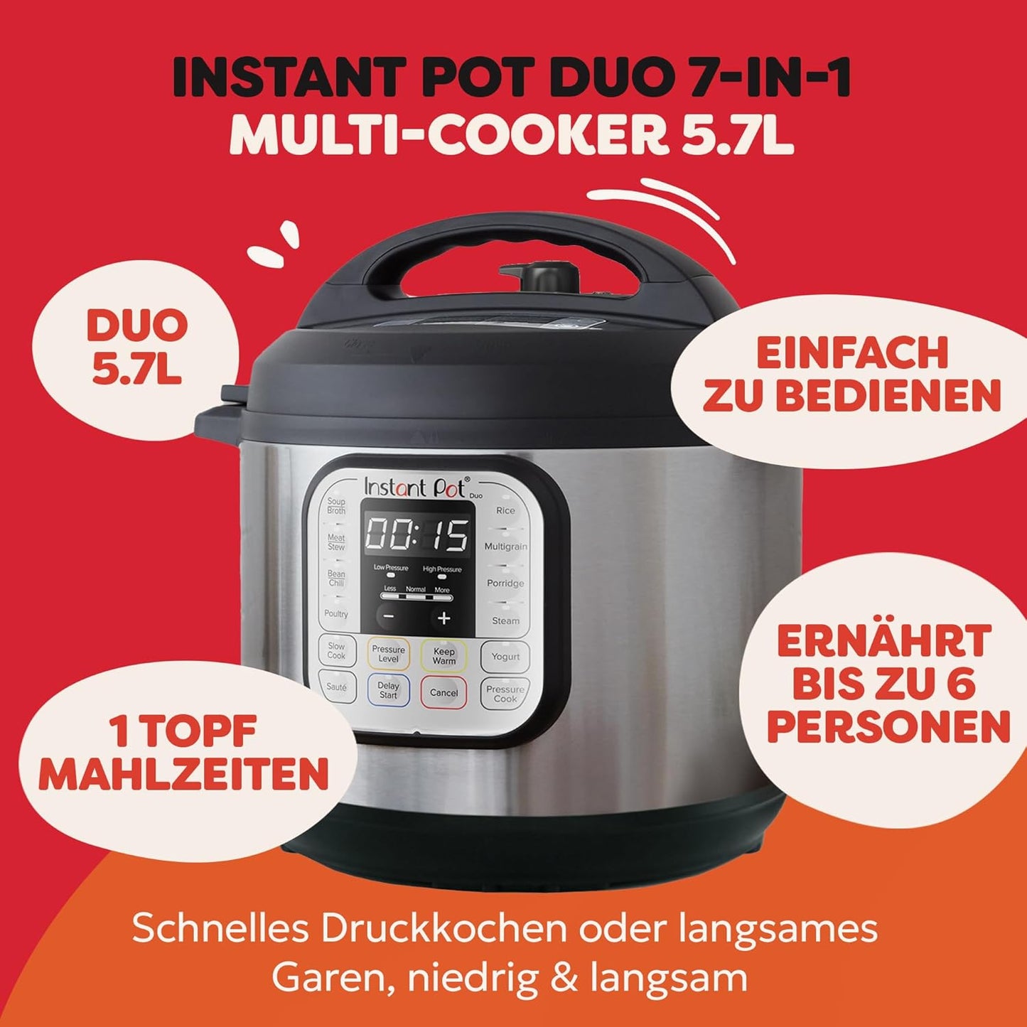 Instant Pot Duo 7 i 1 multifunktionell tryckkokare