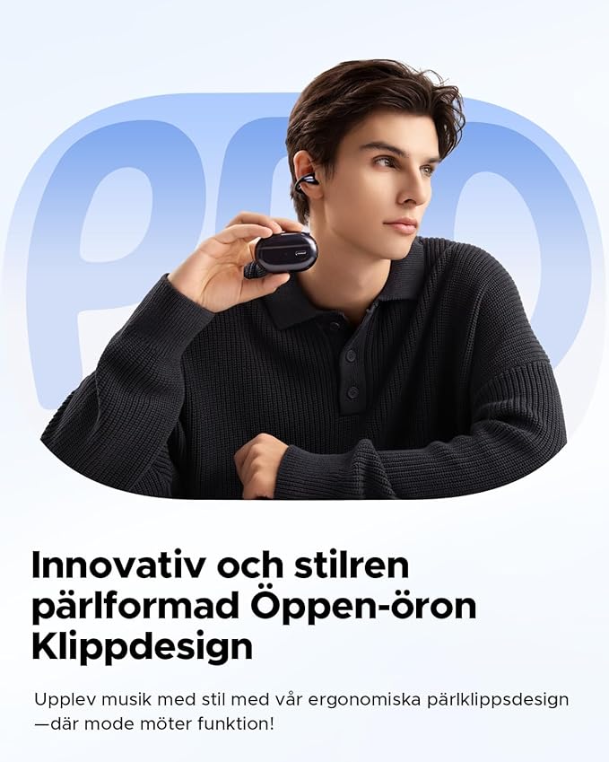 SoundPEATS PearlClip Pro trådlösa hörlurar Bluetooth 5.4