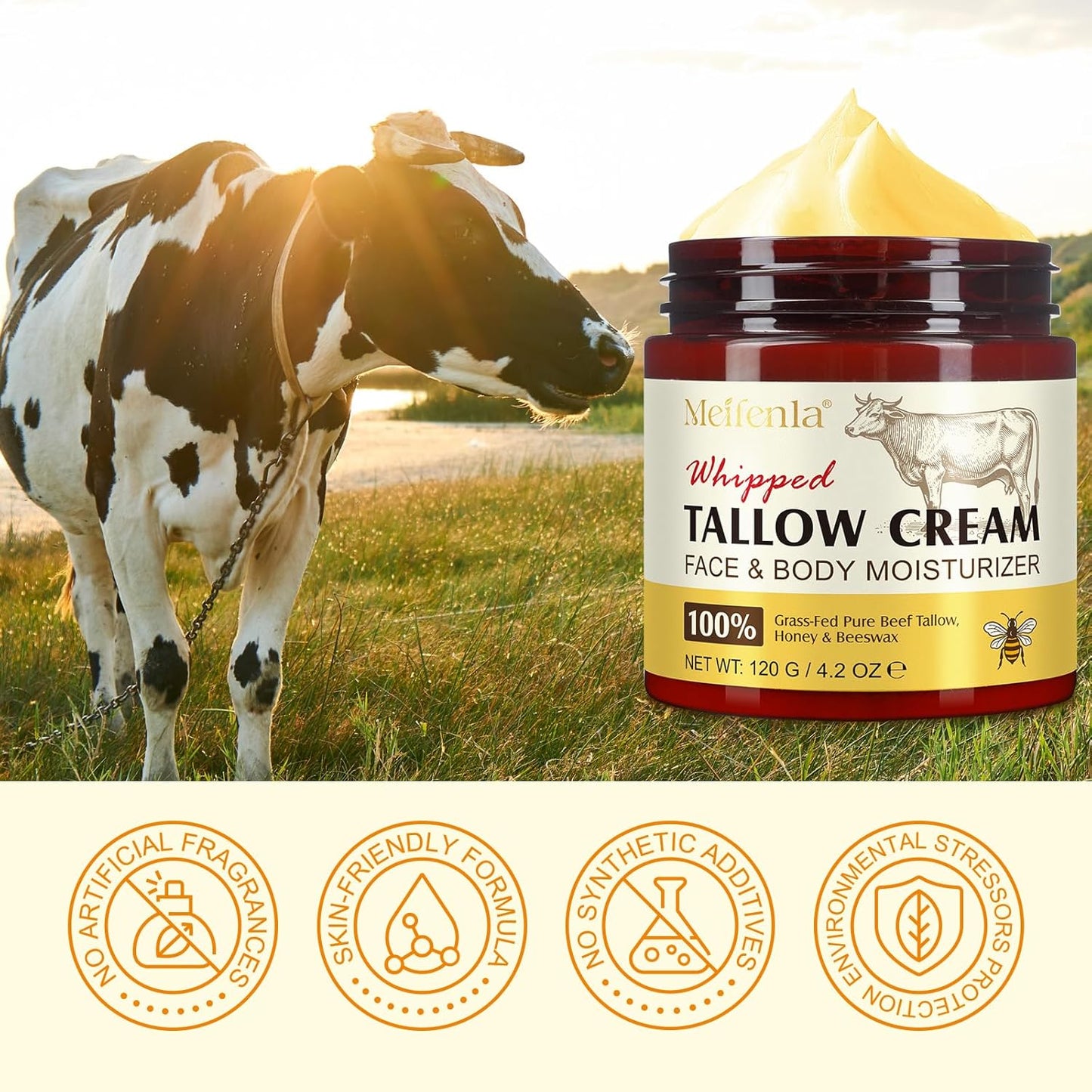 Beef Tallow Honey Balm Biff Tallow Skin Care