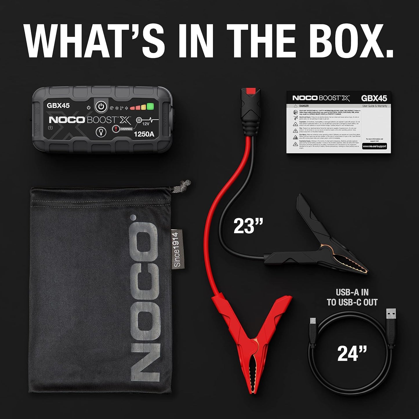 NOCO Boost X GBX45 1250A 12V UltraSafe Litium-Starthjälp
