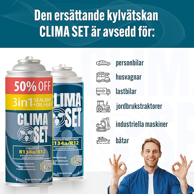 ClimaSet Replacement R134a Gas
