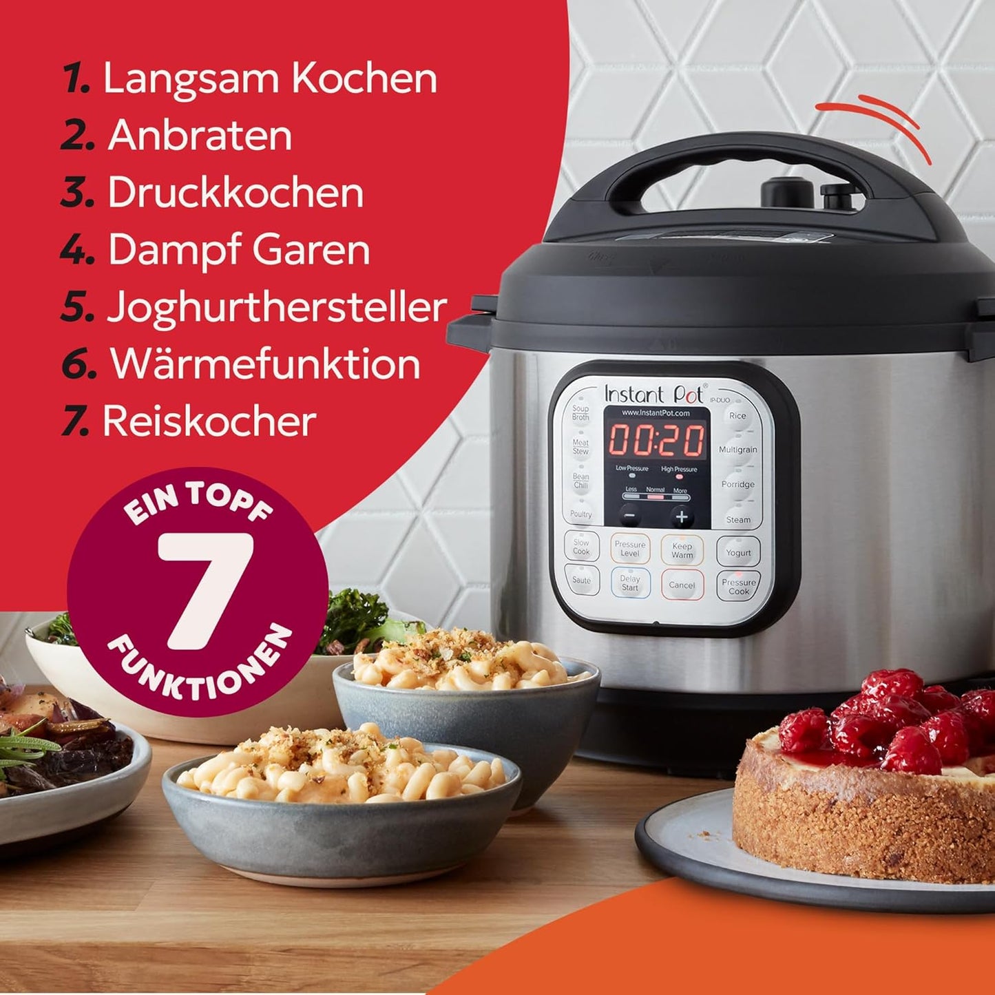 Instant Pot Duo 7 i 1 multifunktionell tryckkokare
