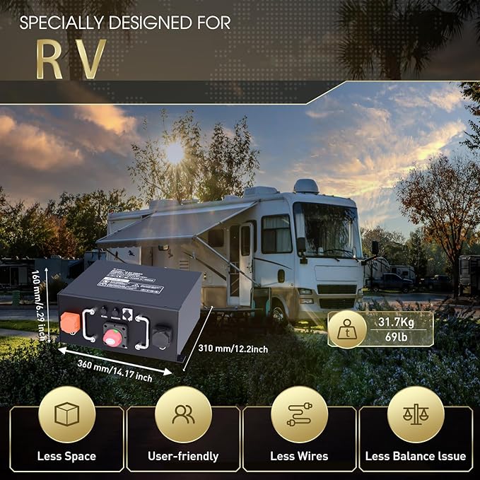 12 V 320 Ah RV LiFePO4 litiumbatteri