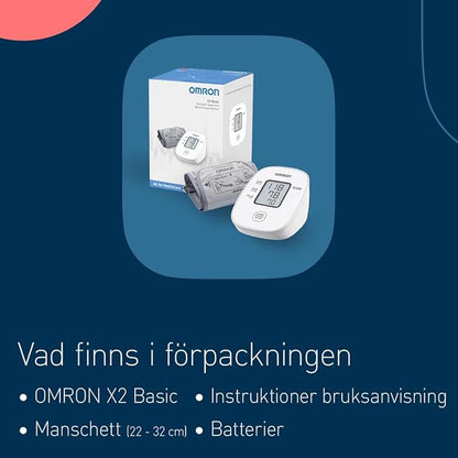 OMRON X2 Basic - Automatisk blodtrycksmätare för överarmen.