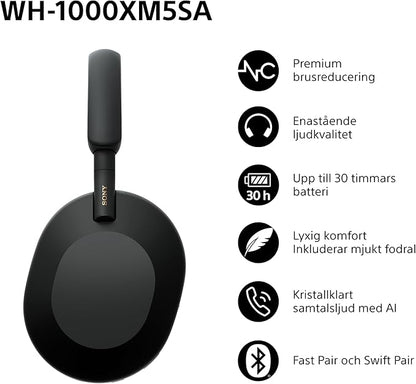 Sony WH-1000XM5SA brusreducerande trådlösa over-ear-hörlurar