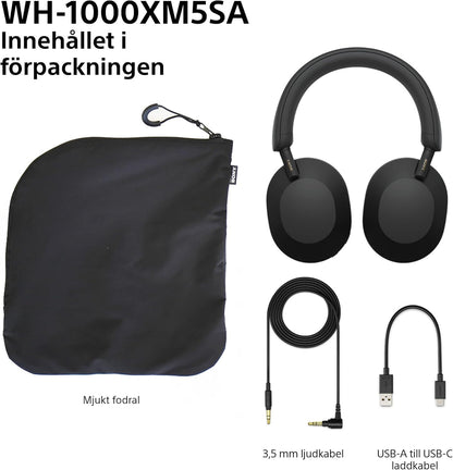 Sony WH-1000XM5SA brusreducerande trådlösa over-ear-hörlurar