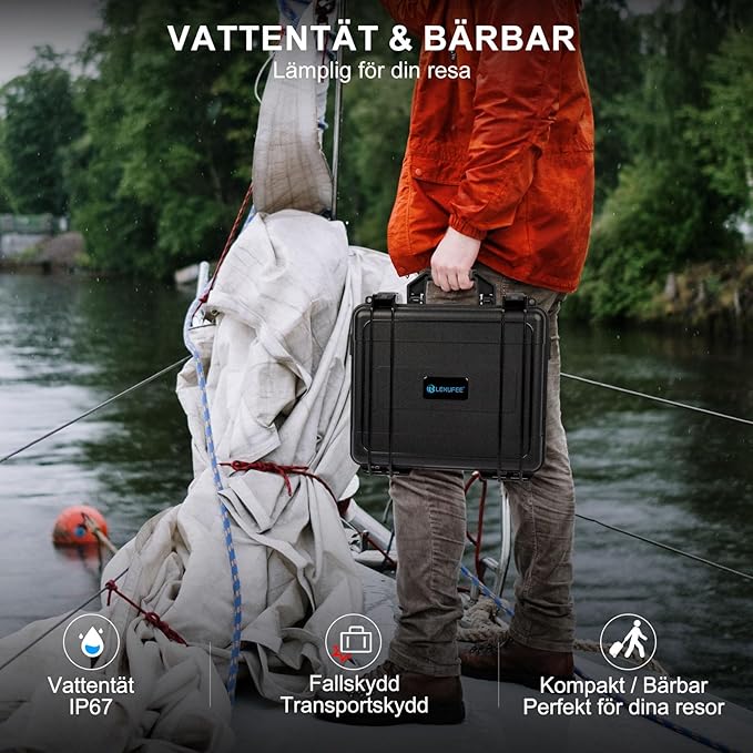 LEKUFEE Vattentätt Hårt Bärväska