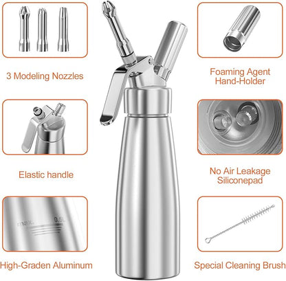Newaner 500 ml grädddispenser/gräddsifon