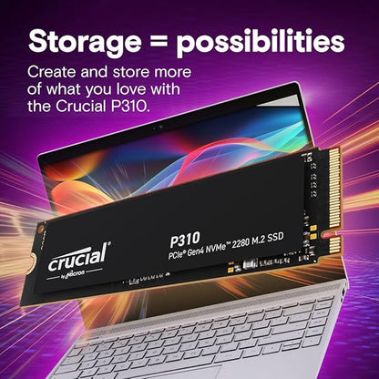 Crucial P310 1TB PCIe Gen4 NVMe M.2 2280 Intern Gaming SSD